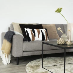 SINTRA Plaid à Franges 170x130cm -Meubles Soldes Magasin plaid franges 170x130cm sintra house nordic 2