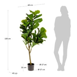 FICUS Plante Artificielle H150cm -Meubles Soldes Magasin plante artificielle h150cm ficus kave home 2