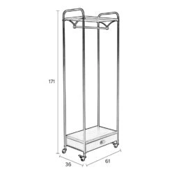 BRAVO Portant à Vêtements Avec Tiroir En Métal 15 BRAVO Portant à Vêtements Avec Tiroir En Métal -Meubles Soldes Magasin portant vetements tiroir metal bravo 3