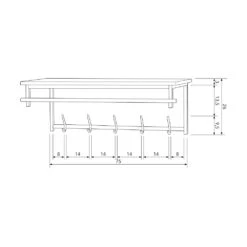 TAEKE Porte-manteaux 5 Crochets En Métal 13 TAEKE Porte-manteaux 5 Crochets En Métal -Meubles Soldes Magasin porte manteaux 5 crochets metal taeke woood 5