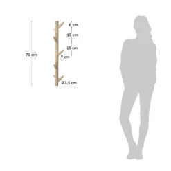 NATANE Porte-manteaux En Bois Design -Meubles Soldes Magasin porte manteaux bois design kave home natane 2