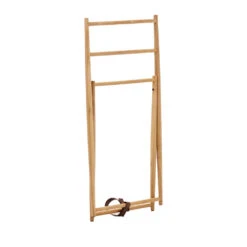 KENTA Porte-serviettes En Bois 50x95cm -Meubles Soldes Magasin porte serviettes bois 50x95cm kave home kenta 3