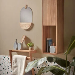 KUVENI Porte-serviettes Mural En Bois 40x63cm