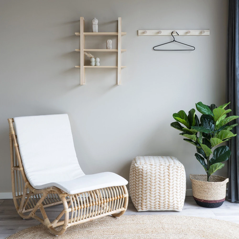 VAPI Pouf Carré En Jute 40x40cm 3 VAPI Pouf Carré En Jute 40x40cm