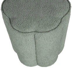 OLLIE Pouf En Tissu Bouclette En Forme De Fleur -Meubles Soldes Magasin pouf en tissu bouclette forme fleur woood ollie 3