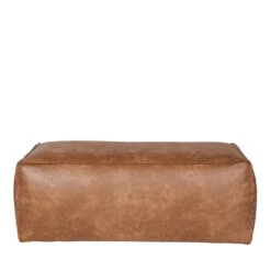 BRONCO Pouf Rectangulaire Vintage -Meubles Soldes Magasin pouf rectangulaire vintage en eco cuir bronco 2