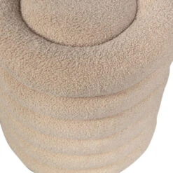 CARLY Pouf Rond En Bouclette ø40cm -Meubles Soldes Magasin pouf rond bouclette 40cm woood carly 2