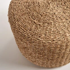SOMEINA Pouf Rond En Fibres Naturelles ø40cm -Meubles Soldes Magasin pouf rond fibres naturelles o40cm someina kave home 1