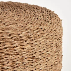 SOMEINA Pouf Rond En Fibres Naturelles ø40cm -Meubles Soldes Magasin pouf rond fibres naturelles o40cm someina kave home 2