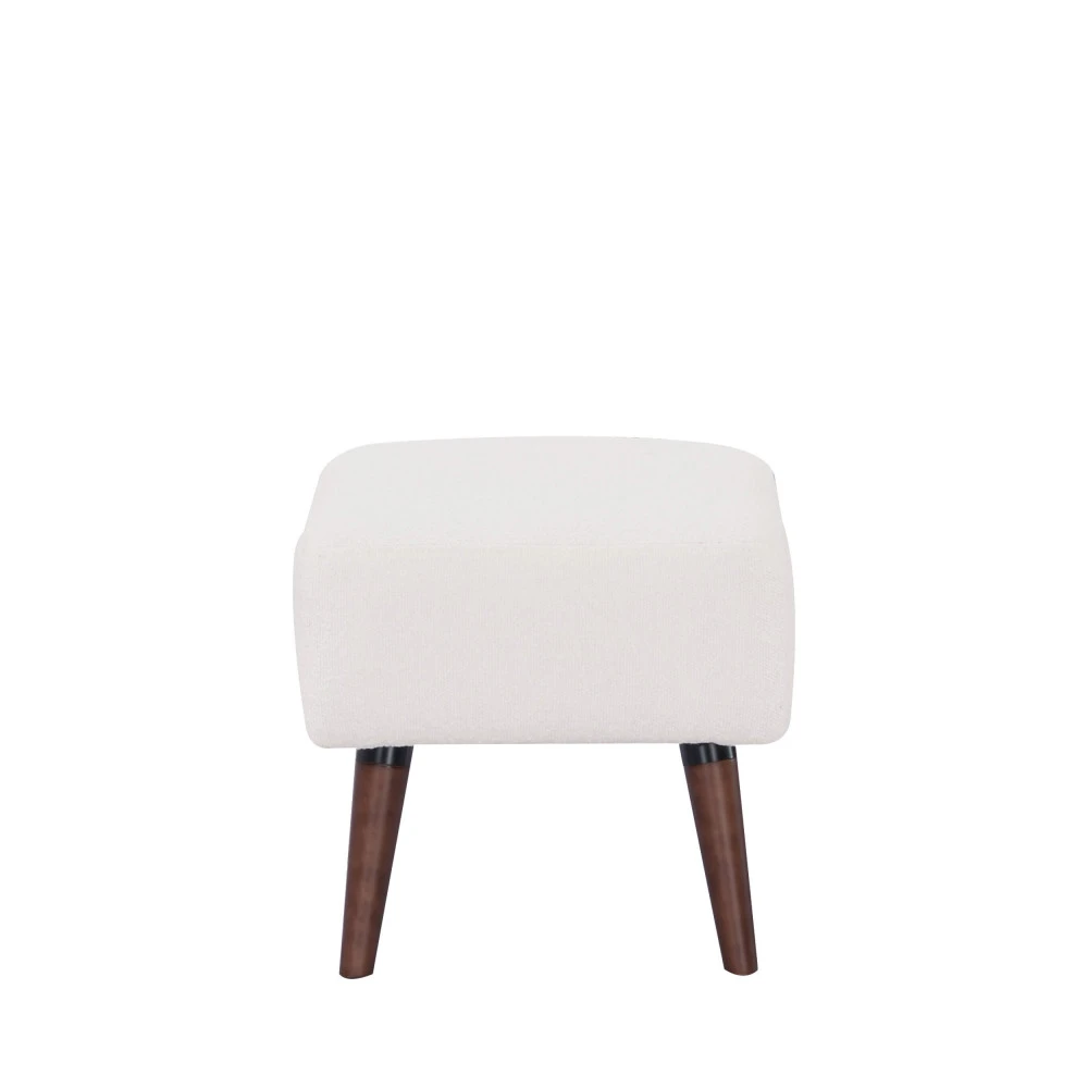 BAHO Repose-pieds En Tissu Bouclette Pieds Bois Foncé 6 BAHO Repose-pieds En Tissu Bouclette Pieds Bois Foncé – Image 4