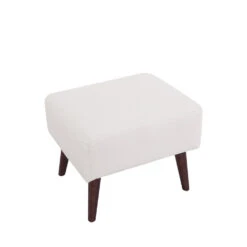 BAHO Repose-pieds En Tissu Bouclette Pieds Bois Foncé 13 BAHO Repose-pieds En Tissu Bouclette Pieds Bois Foncé -Meubles Soldes Magasin repose pieds tissu bouclette pieds bois fonce drawer baho 4