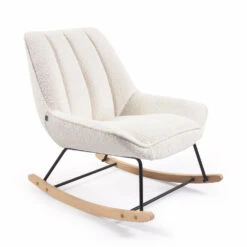 MARLINA Rocking-chair En Bouclette -Meubles Soldes Magasin rocking chair bouclette kave home marlina 1
