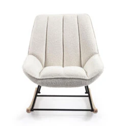 MARLINA Rocking-chair En Bouclette -Meubles Soldes Magasin rocking chair bouclette kave home marlina 2