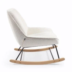 MARLINA Rocking-chair En Bouclette -Meubles Soldes Magasin rocking chair bouclette kave home marlina 3