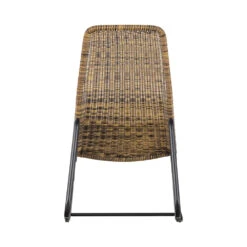 TOM Rocking-chair En Résine Tressée Et Métal -Meubles Soldes Magasin rocking chair resine tressee metal woood tom 3