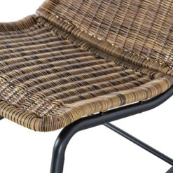 TOM Rocking-chair En Résine Tressée Et Métal -Meubles Soldes Magasin rocking chair resine tressee metal woood tom 4