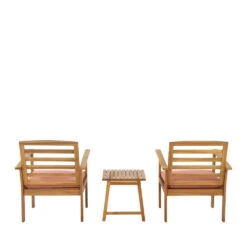 KIMO Salon De Jardin 2 Fauteuils Et 1 Table Basse En Bois D'acacia -Meubles Soldes Magasin salon de jardin 2 fauteuils 1 table basse bois acacia kimo 2
