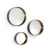 WILTON 3 Miroirs Métal Doré -Meubles Soldes Magasin set 3 miroirs metal dore wilton