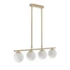 MAHALA Suspension 4 Boules En Verre émaillé Et Métal -Meubles Soldes Magasin suspension 4 boules verre emaille metal kave home mahala