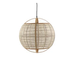 MEKONG Suspension En Lin ø58x58cm 5 MEKONG Suspension En Lin ø58x58cm -Meubles Soldes Magasin suspension lin 58x59cm pomax mekong 1