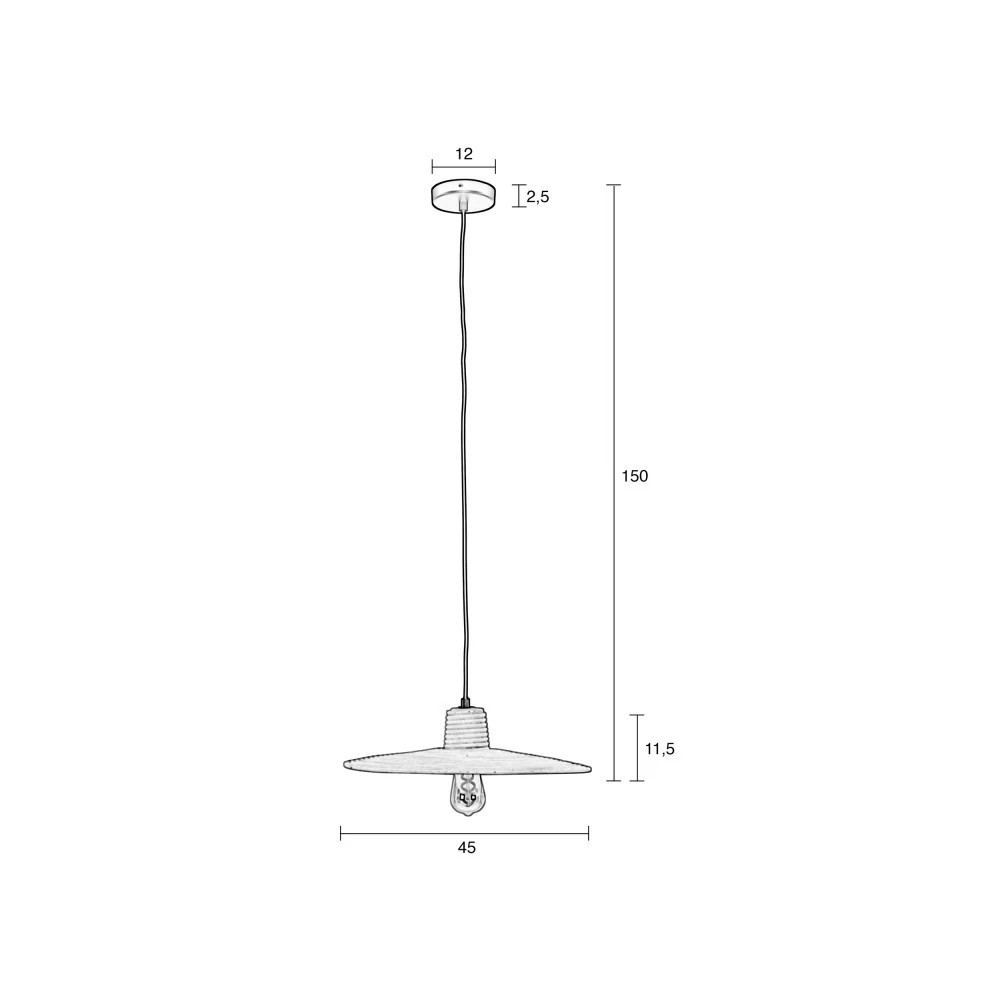 BALANCE Suspension En Rotin ø45cm 12 BALANCE Suspension En Rotin ø45cm – Image 10