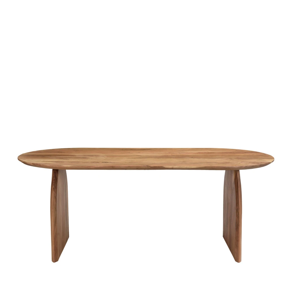 MALANG Table à Manger En Bois Massif D'acacia 200x100cm 4 MALANG Table à Manger En Bois Massif D'acacia 200x100cm – Image 2