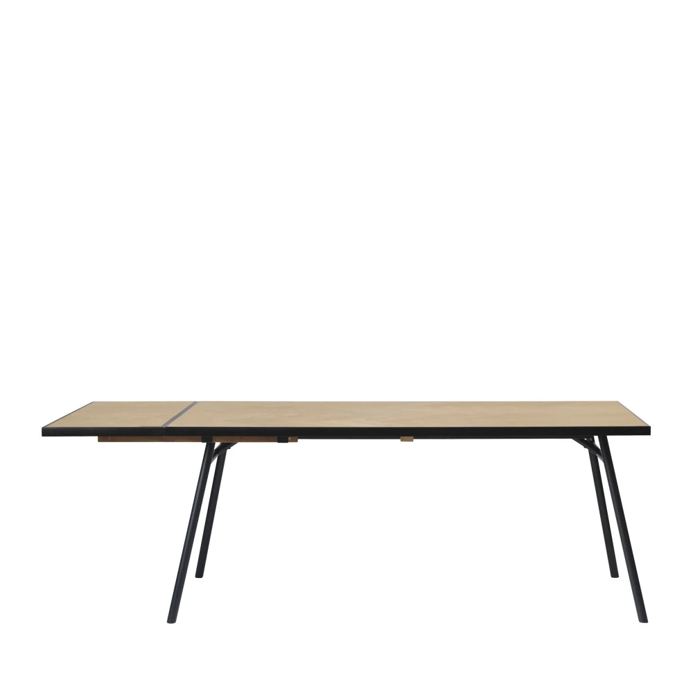 TRUDI Table à Manger En Bois Et Métal 180x90cm 4 TRUDI Table à Manger En Bois Et Métal 180x90cm – Image 2