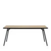 TRUDI Table à Manger En Bois Et Métal 180x90cm -Meubles Soldes Magasin table a manger bois metal 180x90cm trudi