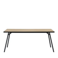 TRUDI Table à Manger En Bois Et Métal 180x90cm