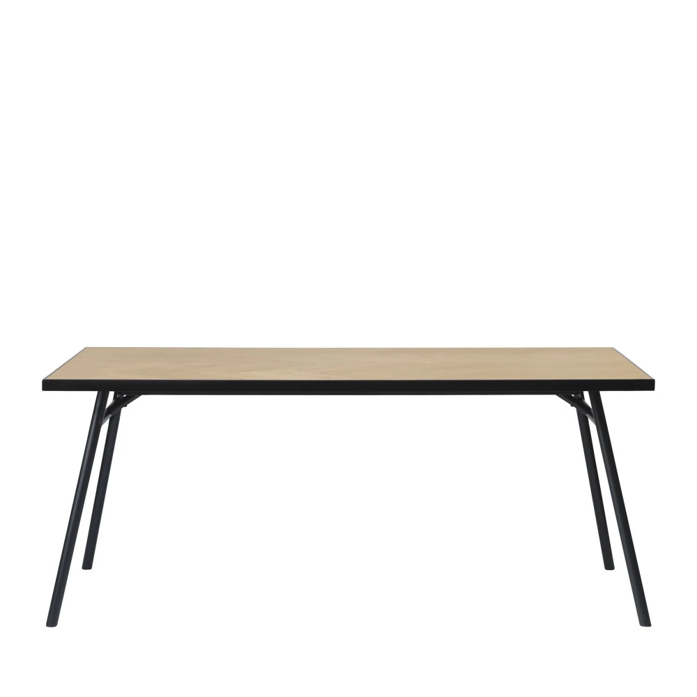 TRUDI Table à Manger En Bois Et Métal 180x90cm 3 TRUDI Table à Manger En Bois Et Métal 180x90cm