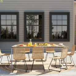 NURR Table à Manger De Jardin En Bois D'acacia 200cm