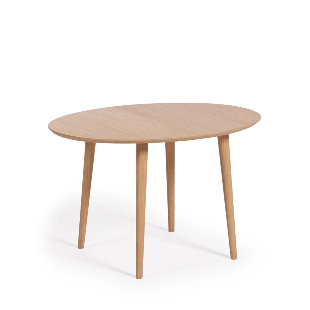 OQUI Table à Manger Extensible En Bois ø120-200x90cm 4 OQUI Table à Manger Extensible En Bois ø120-200x90cm – Image 2