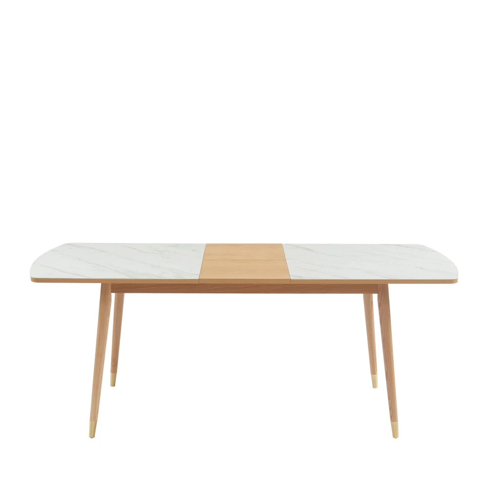 VEJEND Table à Manger Extensible En Bois Et Céramique 160-200x90cm 6 VEJEND Table à Manger Extensible En Bois Et Céramique 160-200x90cm – Image 4