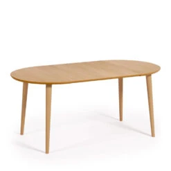 OQUI Table à Manger Extensible Ronde En Bois ø90-170x90cm -Meubles Soldes Magasin table a manger extensible ronde bois o90 170x90cm oqui kave home 1
