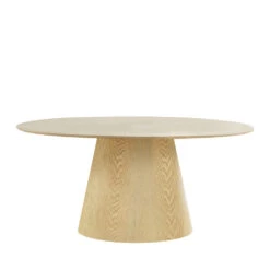 BOLTON Table à Manger Ovale En Bois 160x90cm