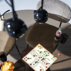 BOOGIE Table à Manger Ronde En Verre Et Bois De Manguier ø130cm -Meubles Soldes Magasin table a manger ronde en verre et bois de manguier 130cm by boo boogie 4