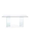 BURANO Table à Manger En Verre 200x90cm -Meubles Soldes Magasin table a manger verre 200x90cm burano kave home