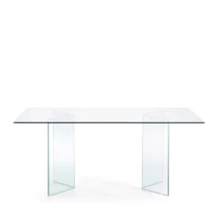 BURANO Table à Manger En Verre 200x90cm