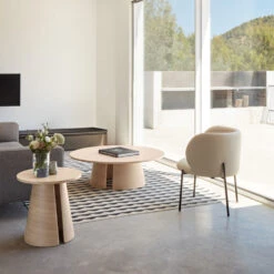 CEP Table D’appoint Ronde En Bois ø50cm -Meubles Soldes Magasin table appoint bois ronde o50cm teulat cep 4