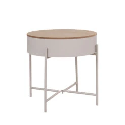 SISCO Table D'appoint En Bois Et Métal ø40cm -Meubles Soldes Magasin table appoint en bois et metal house nordic sisco 2