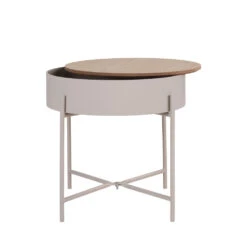 SISCO Table D'appoint En Bois Et Métal ø40cm -Meubles Soldes Magasin table appoint en bois et metal house nordic sisco 3