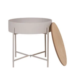 SISCO Table D'appoint En Bois Et Métal ø40cm -Meubles Soldes Magasin table appoint en bois et metal house nordic sisco 4