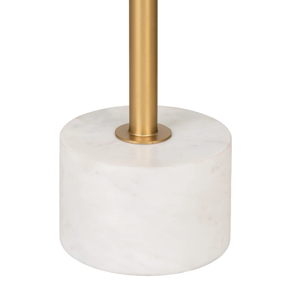 LECCO Table D'appoint En Effet Laiton Et Marbre ø41cm 4 LECCO Table D'appoint En Effet Laiton Et Marbre ø41cm – Image 2