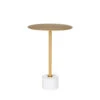 LECCO Table D'appoint En Effet Laiton Et Marbre ø41cm -Meubles Soldes Magasin table appoint en effet laiton et marbre 41cm house nordic lecco