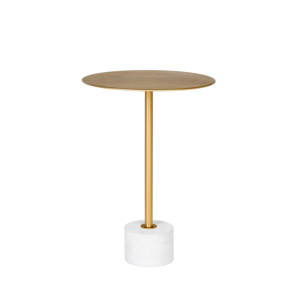 LECCO Table D'appoint En Effet Laiton Et Marbre ø41cm 3 LECCO Table D'appoint En Effet Laiton Et Marbre ø41cm