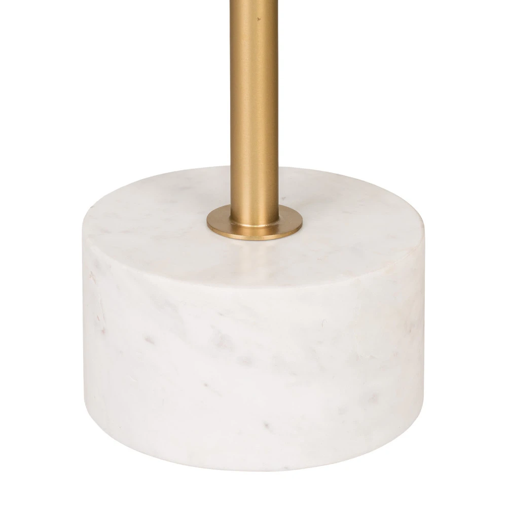 LECCO Table D'appoint En Effet Laiton Et Marbre ø51cm 4 LECCO Table D'appoint En Effet Laiton Et Marbre ø51cm – Image 2