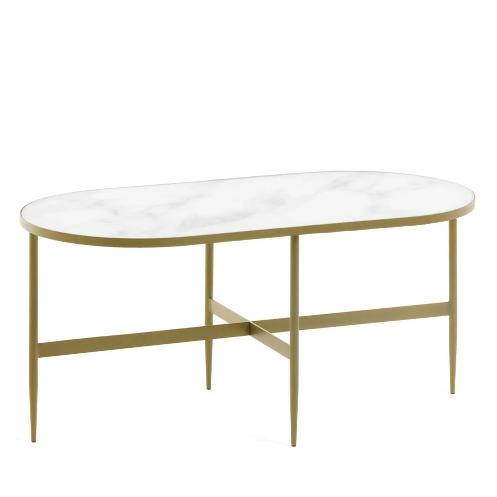 BERGONDO Table D'appoint Ovale 100x50cm 4 BERGONDO Table D'appoint Ovale 100x50cm – Image 2