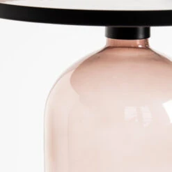 TAZA Table D'appoint Ronde En Aluminium Et Verre ø50,5cm -Meubles Soldes Magasin table appoint ronde aluminium verre 50cm drawer taza 6