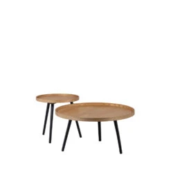 MESA Table D'appoint Ronde En Bois ø45cm -Meubles Soldes Magasin table appoint ronde bois 45cm woood mesa 2