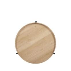 KORRO Table D'appoint Ronde En Bois Et Métal ø51cm -Meubles Soldes Magasin table appoint ronde bois metal 51cm drawer korro 4